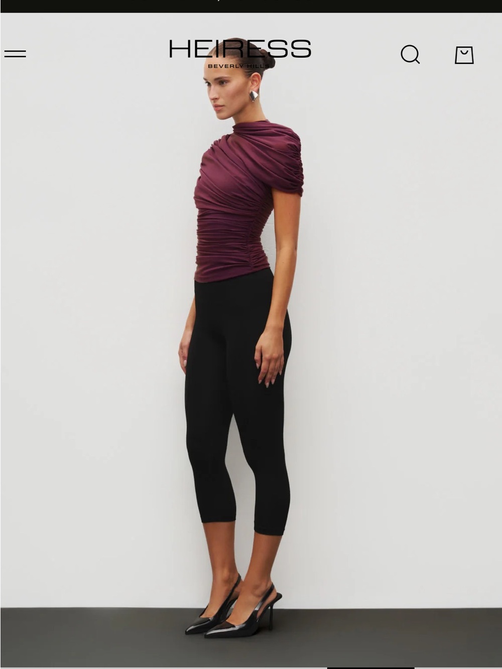 Heiress Beverly Hills Rouched Top NWT